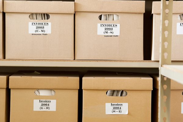 Boxes of Invoices